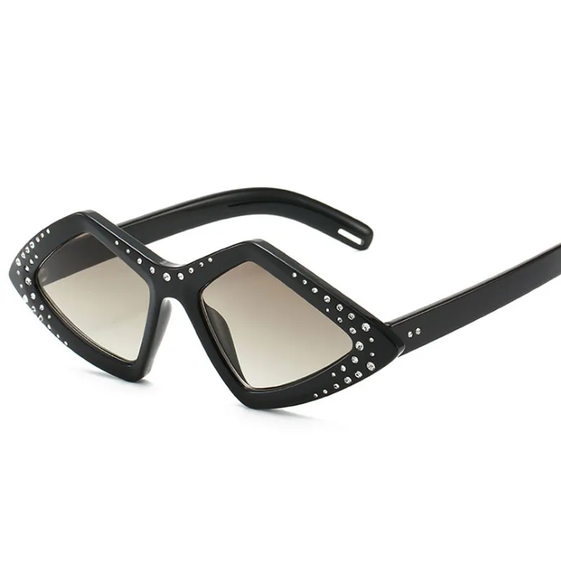 NUEVA LLEGA Diseñadora de marca Gafas de sol de diamante poligonal Mujeres HD Fashion Marco de doble color Gafas de sol Gradiente Gafas UV40313F