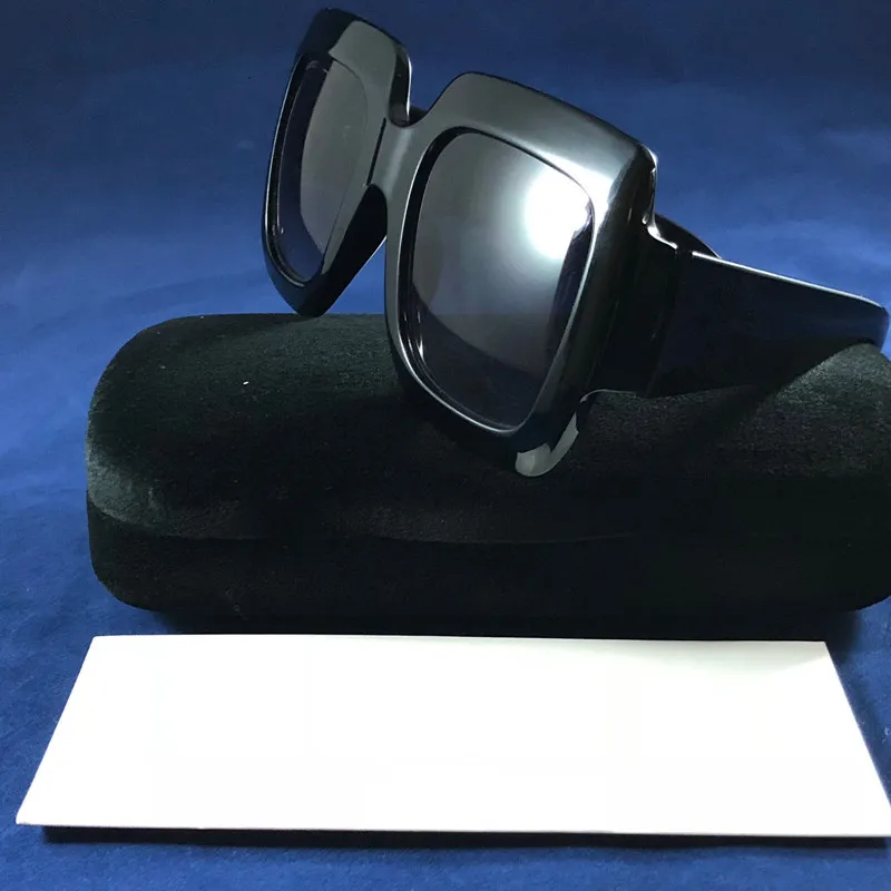 Nouvelle mode vente femmes lunettes de soleil de créateur 0083S avec boîtes cadre carré diamant qualité supérieure style élégant populaire uv400 protec319t