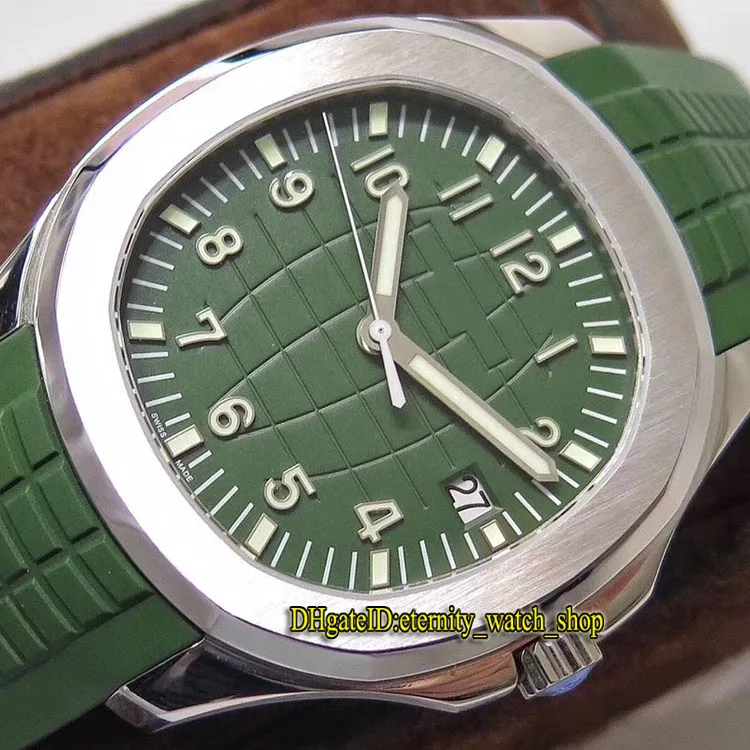 ZF TOP Wersja Aquanaut 5168G-010 Zielony wybór Cal 324 SC Automatyczne mechaniczne 5168 Męskie zegarek Sapphire Stael Case Guma luksusowa SPO1802