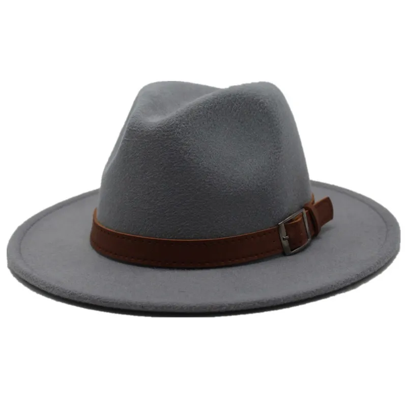 Seioum Cappello in feltro speciale Uomo Cappelli Fedora con cintura Donna Cappellino Trilby vintage Fedora in lana Cappello caldo jazz Chapeau Femme feutre D190111270D