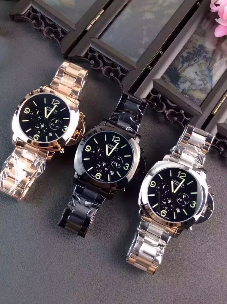 Relógio masculino com moldura de cerâmica profunda SEA-Dweller luminoso de aço inoxidável com cronometragem de seis pinos Relógio masculino249Z