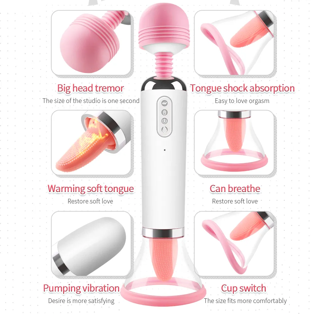 Sex Tongue Vibrator For Women 12 Speed Heating Licking Clitoris Stimulator With AV Vibrators Adult Sex Toy For Woman Masturbate (15)