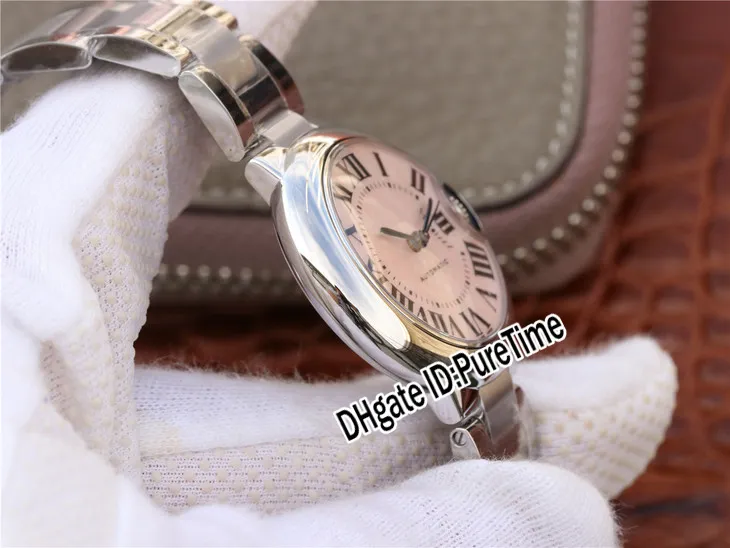 V6F W6920100 Seko NH05A Автоматические женские часы со стальным корпусом Розовый циферблат с черными римскими маркерами Стальной браслет Edition 33m3124