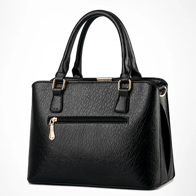 HBP PU Leather Handbags Purses Women Totes Bag High Quality Ladies Shoulder Bags For Woman Purse Black
