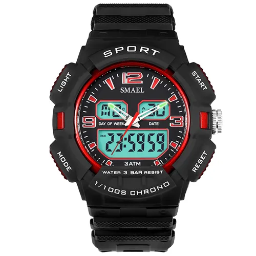 Smael Brand Sport Watches Men 30m Waterproof S Thock Resisitant Wojskowe zegarki wojskowe Męskie prezenty urodzinowe męskie zegarki WS1378 HI248L