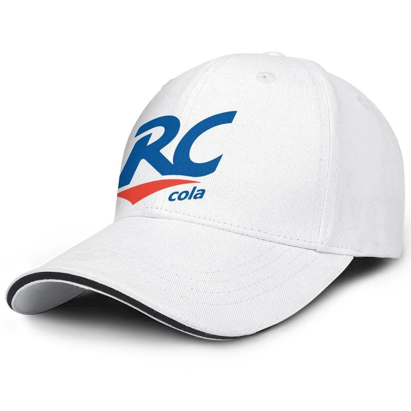 Unisex RC Cola 로고 패션 야구 야구 샌드위치 모자 맞춤형 트럭 운전사 모자 로얄 크라운 드링크 아메리칸 플래그 로고 화이트 대리석1202752