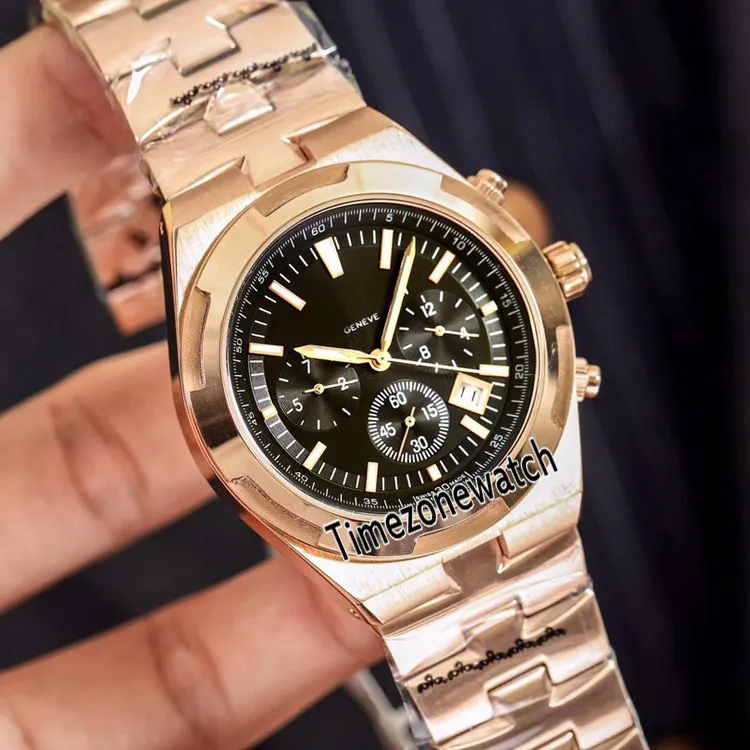 Nowa zagraniczna 5500V 110A-B075 Rose złoto srebrne tarcza A2813 Automatyczna męska zegarek stal nierdzewna Bransoletka zegarków Super TimeZoneWatch224m