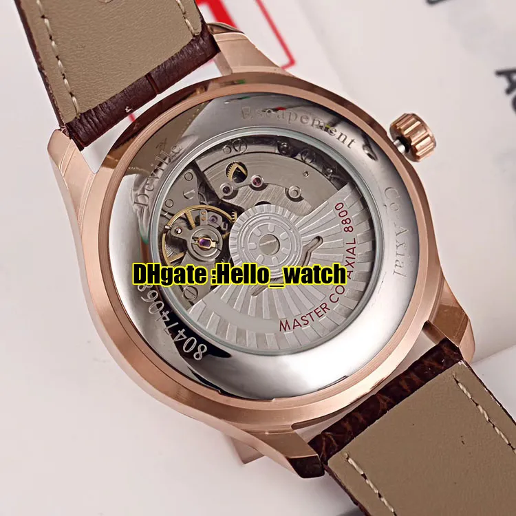 Tanie nowe 41 mm Classic 316L stalowa obudowa 431 13 41 21 02 001 Biała tarcza automatyczna męska zegarek skórzane paski Zegarki Hello Watch272s