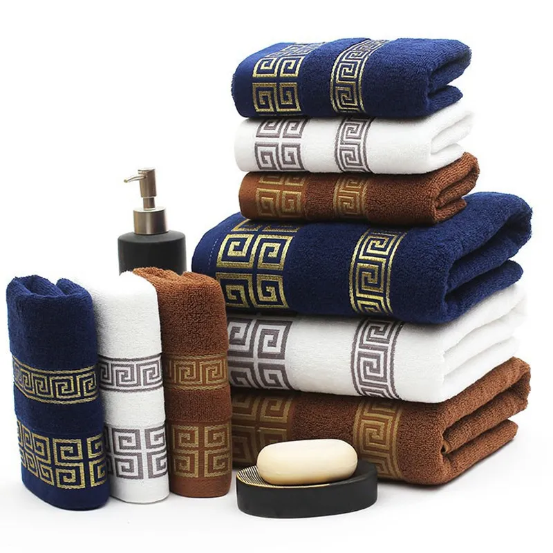 Luxury Premium Bath Towel Golden Qured brodery Cloud Pattern Orient Style 100 Pougled Cotton Sauna Shower Beach Towels9274691