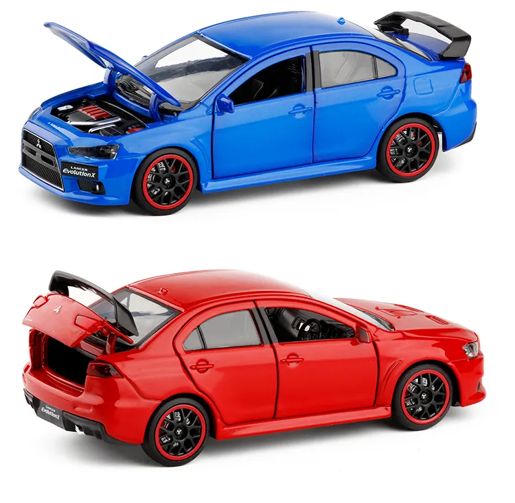 132 JACKIEKIM Mitsubishi Lancer EVO X 10 BBS RHD Met Zwart Dak Diecast Model AUTO Speelgoed Voor Kinderen Jongen Geschenken T2004173619970