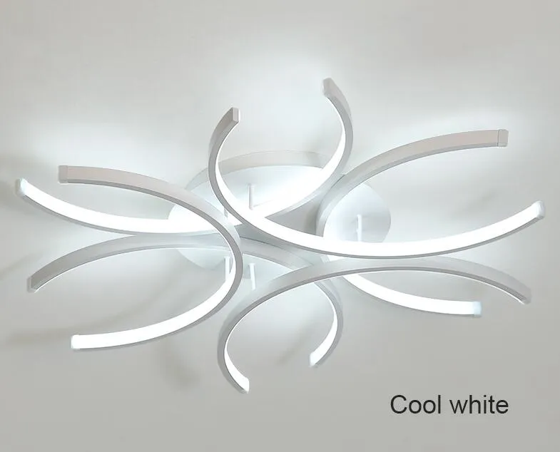 Éclairage de plafond LED 3C moderne Aluminium Surface blanche Éclairage avié de surface montée à montée 110V-220V pour le salon de la chambre 265a