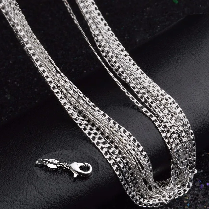 Kasanier – collier en argent 925 massif, 2MM, 16 à 30 pouces, bijoux à la mode, colliers de fête pour hommes et femmes, costum219Z