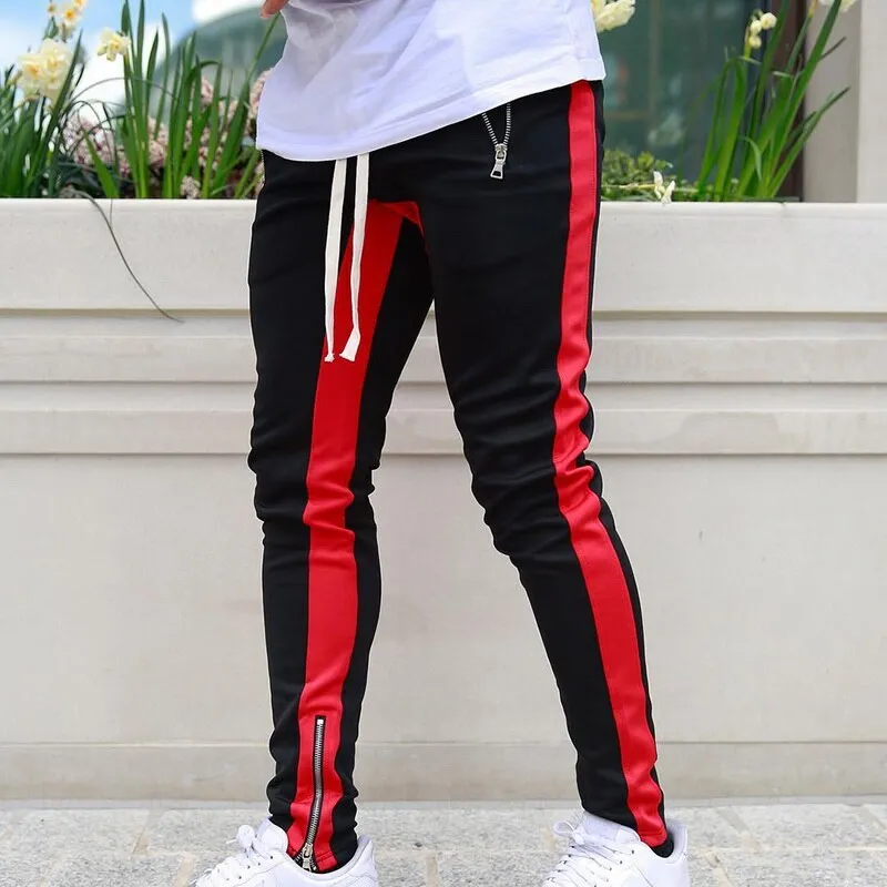 E-BAIHUI 2021 mode Streetwear pantalons de survêtement Joggers casual vêtements de sport pantalons à glissière décontracté hommes Hip Hop pantalons de survêtement pantalons