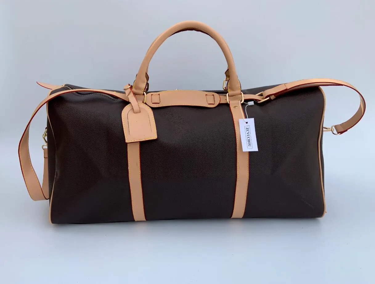 Duffel Bags SIZE 60CM black brown PVC flower holiday fashion Men Women travel bag luggage Designer handbags large capacity sport o244V