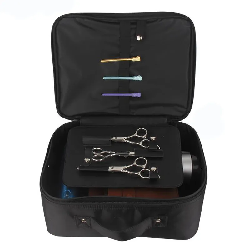 Sacs à outils de cheveux de coiffeur professionnel Salon de coiffure Ciseaux Clipper Peigne Étui de rangement peut contenir la tête de formation de sèche-cheveux UN608 CY200521