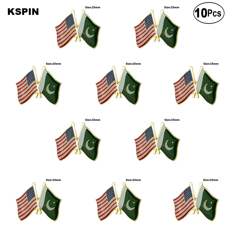 U.S.A & EMS Friendship Brooches Lapel Pin Flag badge Brooch Pins Badges a 