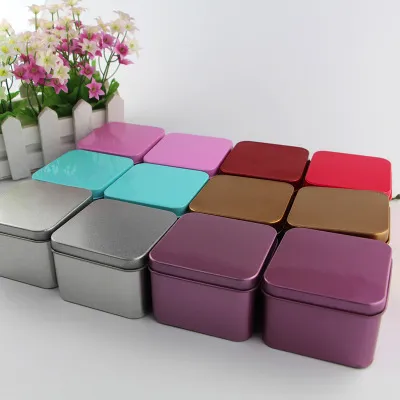 20 stks Metalen Opbergdoos Blikken Pot Vierkante Scrub Box Organizer Bruiloft Kerst Verjaardagscadeau Dozen Kleine Dingen Container2570