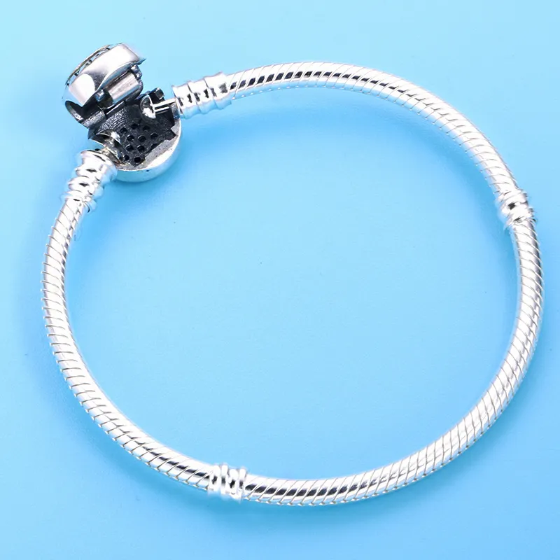 Оригинальный браслет из стерлингового серебра 925 пробы Momemts, двухцветный фирменный браслет-цепочка с цепочкой, подходит для женщин, очаровательные ювелирные изделия из бисера CX2006137629785