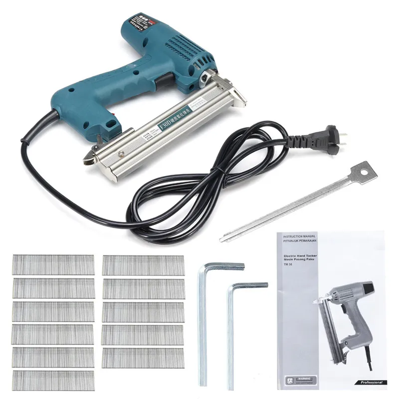 1800W 220V F30 Corded Electric Nailer Stapler Electric Staple Nail G un2742