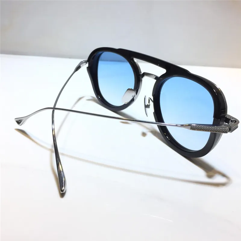 James Tart 398 Designer solglasögon runt för unisex mode Pawpaw Plate Metal Combination Trend Avant-garde Style UV400 Lens Sung174n