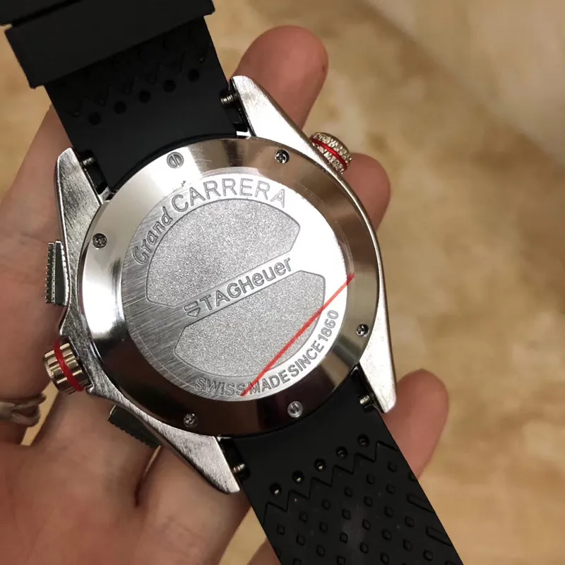 Mäns Watch 41mm Självvindande silikon armbandsmän