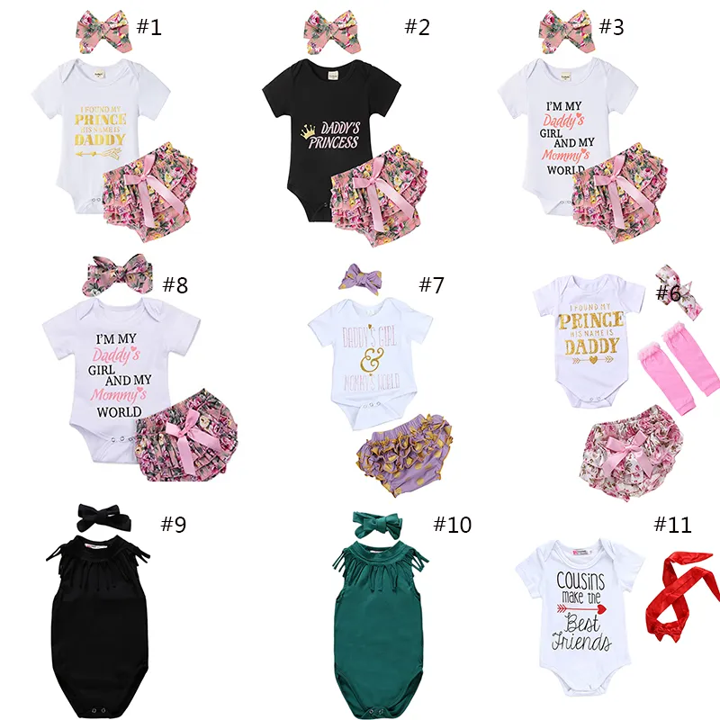 60 stijl kinderkleding jongens Kleine baby meisjes 100 Katoen korte mouw causale zomerjurken kinderkleding sets kiezen8918132