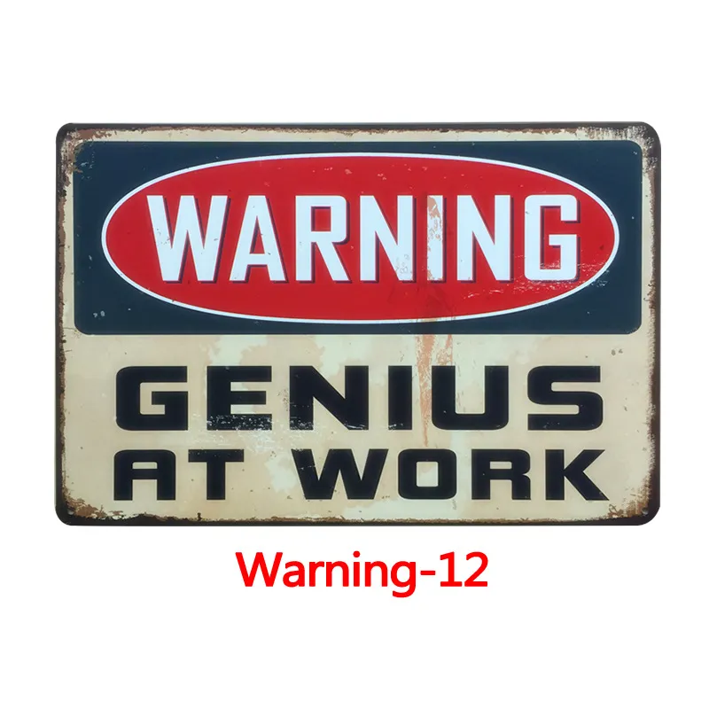 Warning Tin Painting Toilet Kitchen Bathroom Decor Poster Bar Pub Cafe Warning Retro Metal Sign Home Restaurant Vintage Tin Signs Pintura De Hojalata De Advertencia