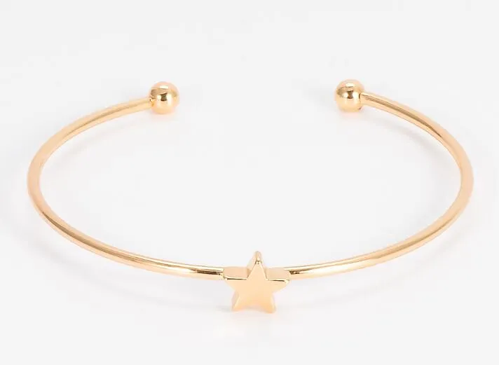 4 -stcs set gouden vergulde ster hart maan Boheemse armbanden bangle voor doe -het -zelf mode -sieraden cadeau cr36 shipp280m
