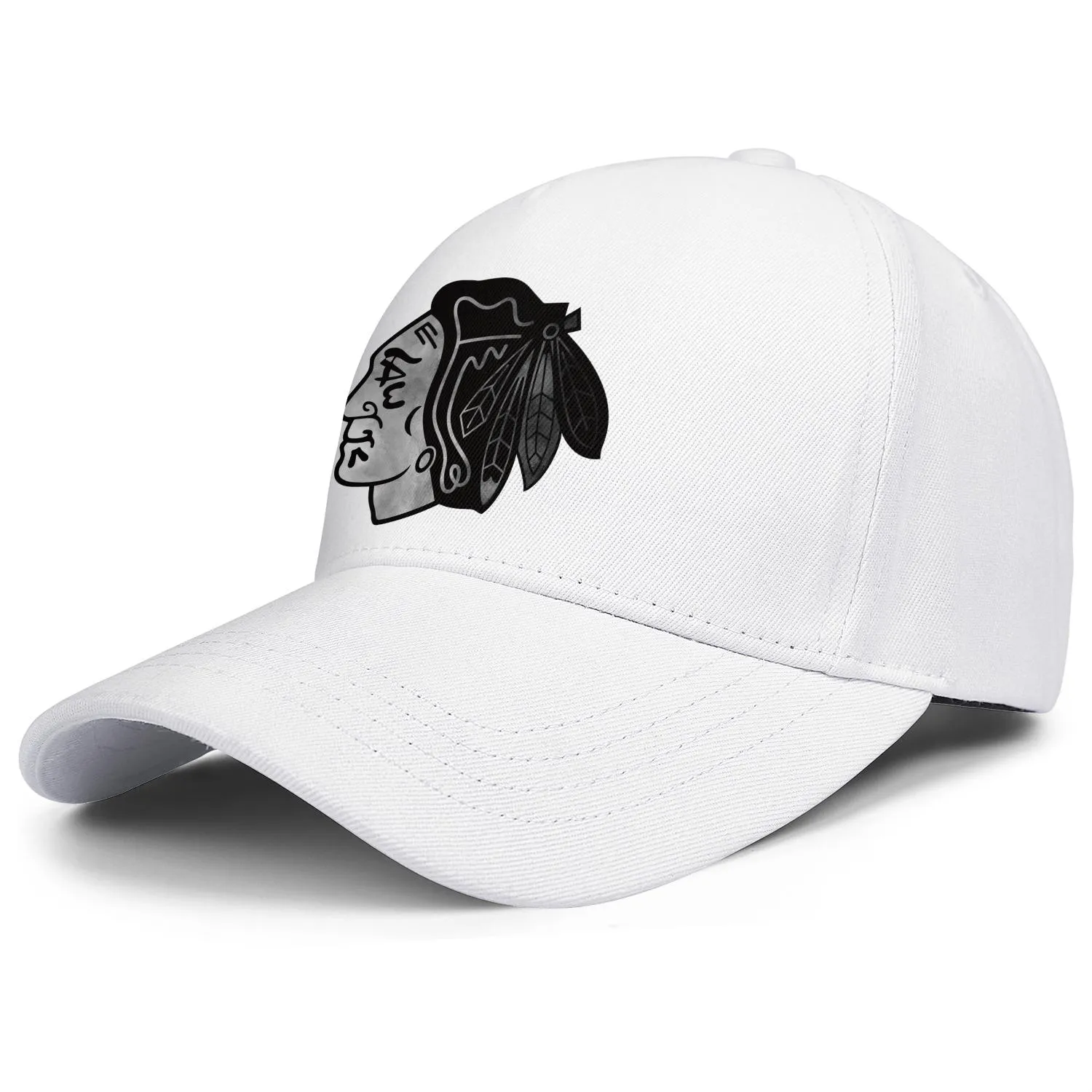 DesignNameg uomo e donna berretto da camionista regolabile cool vintage team cappelli da baseball originali Chicago Blackhawks logo primario Ash 3148574