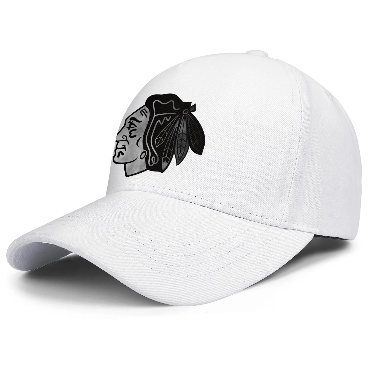 DesignNameg pour hommes et femmes casquette de camionneur réglable cool équipe vintage casquettes de baseball originales logo principal des Blackhawks de Chicago Ash 6481873