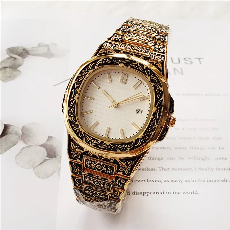 2021 Watches Promotion Explosion Models Quartz Watch Carved Shell Square Wristwatch 287e