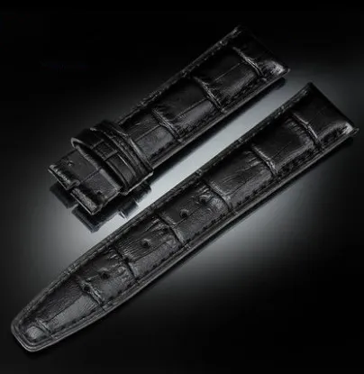 20mm 22mm Bracelet de montre en cuir véritable noir pour IWC Big Pilot Watch Man Bracelet de montre étanche Bracelet de montre Bracelet noir marron M294v