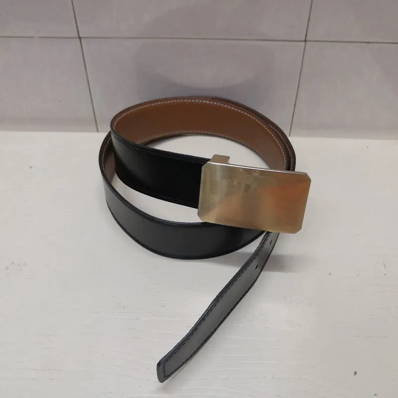 2019 -selling High Quality Leather Belt Men And Women Gold Buckle Silver Buckle Black Belts Delivery With box252g