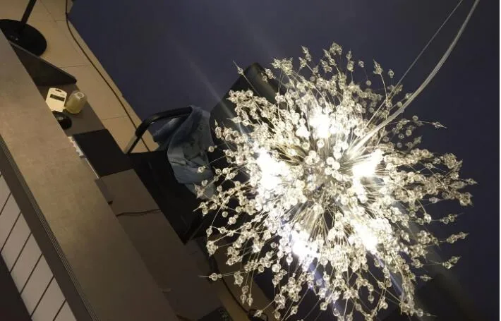 현대식 LED 크리스탈 샹들리에 라이트 펜던트 매달려 램프 램들 리온 샹들리에 생활 식당을위한 샹들리에 조명 2019