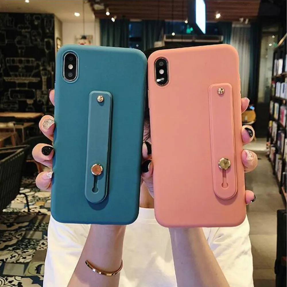 Candy Color Pinger Derver Derver Silicon Phone Harder Band для iPhone браслет для рулевого ремешка для нагрузки на подставку для сцепления Whole4456175