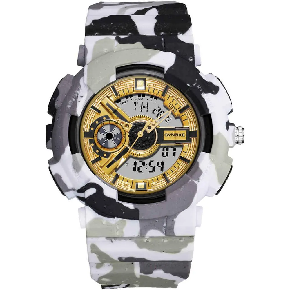 PANARS nuevo reloj Digital militar camuflaje deportes al aire libre doble pantalla electrónica medidor impermeable relojes para Men303z