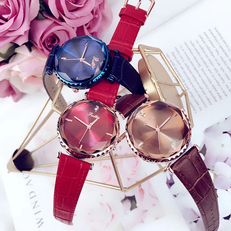 Luxury Rose Gold Women Watches 2019 Fashion Genuine Leather Quality Japan Movt Waterproof Female Wristwatch For Gift Clock207q