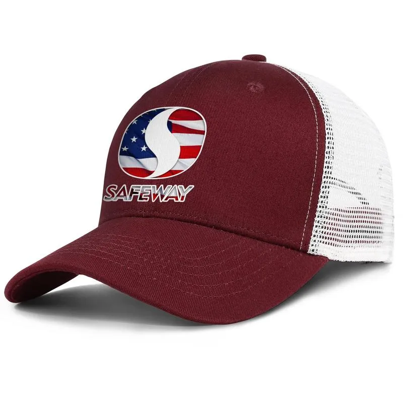 Safeway Inc Casquette de camionneur réglable pour hommes et femmes, équipée d'équipe vierge, chapeaux de baseball tendance, chaînes de supermarchés, drapeau américain, safe3532148