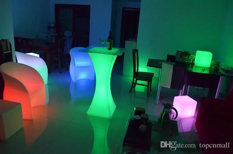 Новый перезаряжаемый светодиодный светящийся коктейльный столик, мебель, водонепроницаемый светящийся журнальный столик с подсветкой, бар, КТВ, дискотека, вечеринка, поставка3356
