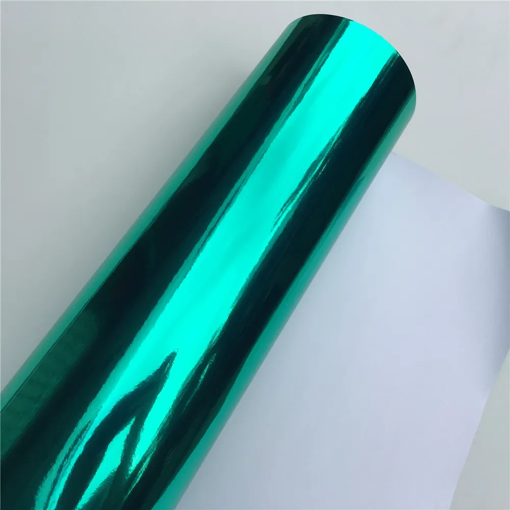 Espelho flexível de alta qualidade Cromado Azul Tiffany Filme de embrulho de vinil Folha de embrulho de carro de bolha de ar Tamanho 1 52 x 18 m Rolo 297 g