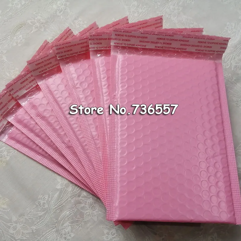Envelope de embalagem com 25 peças, sacos grandes, envelopes acolchoados, branco, rosa, preto, bolhas, poli mailer, polymailer203b