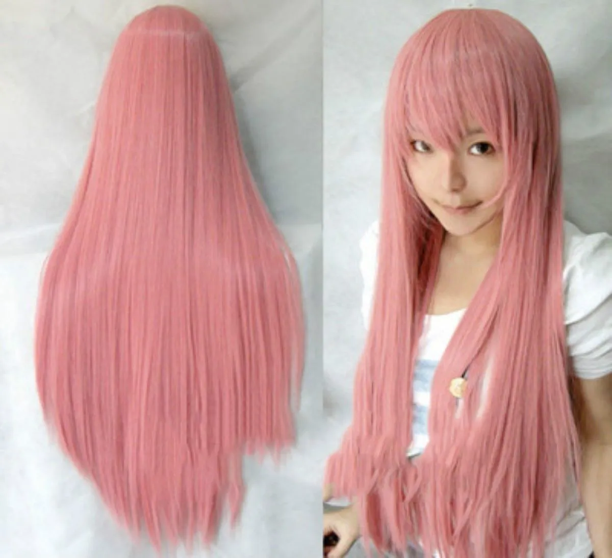 Cosplay pruik kleur pruiken lange haarkappen 80 cm groothandel