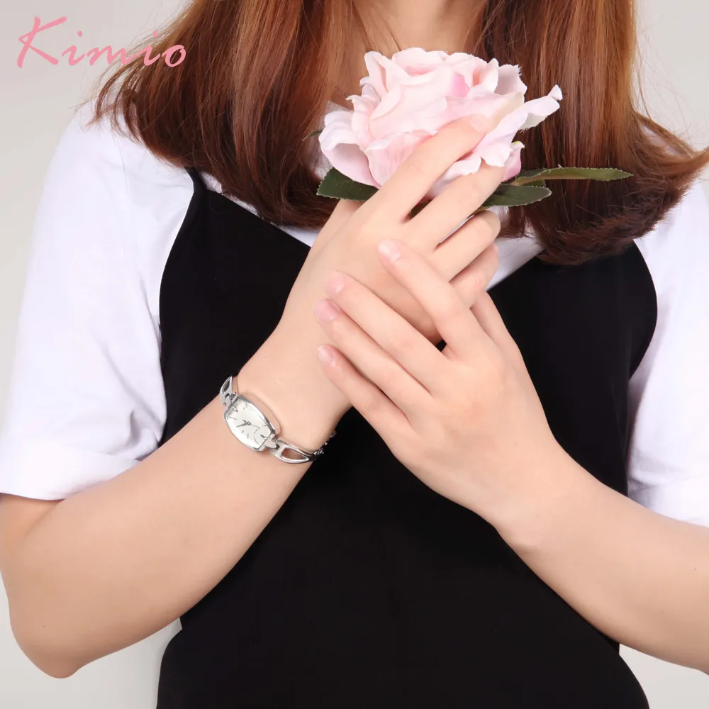Top Brand Kimio Fashion Women Watches Square Dial Dress Ladies Bracelet Wristwatch Quartz Clock Relogio Feminino Female Gift Box Y341K