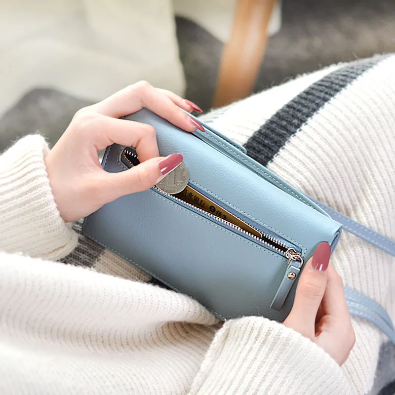 Style d'été femmes portefeuille téléphone portable portefeuille grands porte-cartes sac à main sac à main pochette messager bretelles Bag1317J