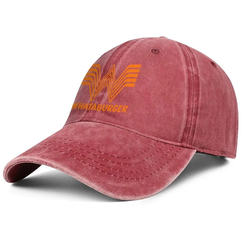 Whataburger logo Casquette de baseball en denim unisexe sports de golf chapeaux élégants mignons signe licorne Whataburger Logo Patrick Mahomes Ketchup7842226