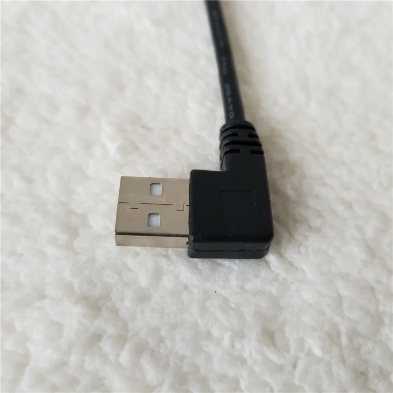 Angolo a doppia angolo sinistro 90 gradi di flessione USB Adattatore Adattatore Estensione Cavo di alimentazione dell'alimentazione mobile Drive rigido 25 cm