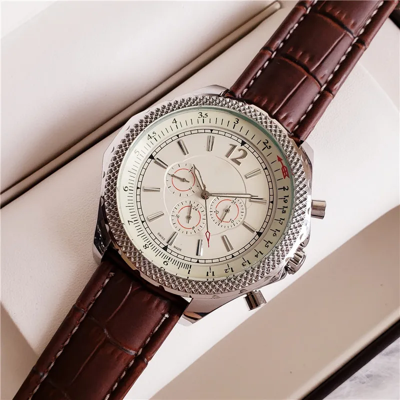 Orologi da uomo di lusso Muovo automatico meccanico di alta qualità All Dial Works Designer Watch Leather Chanp Gift uomini Watch202R