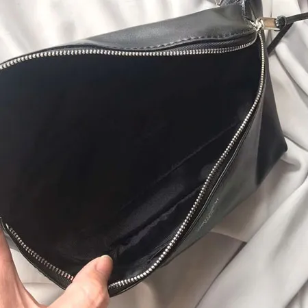 Deri bel çantaları klasik siyah buzağı derisi en kaliteli kart yuvaları unisex rahat göğüs çantaları 26cm genişliğinde büyük hacim kullanışlı çantalar267u