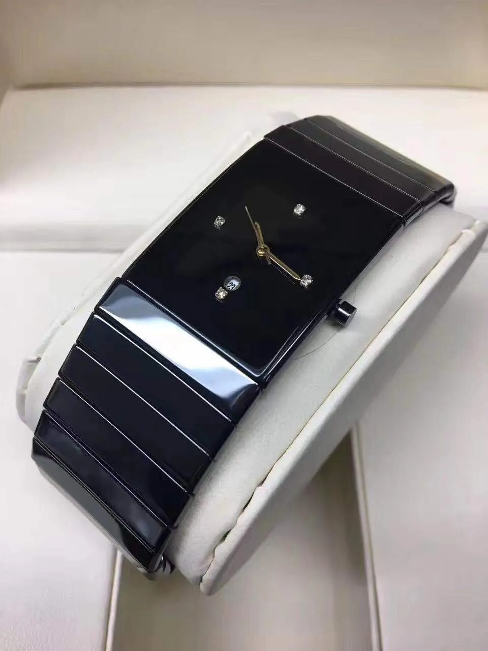 Nieuwe mode man horloge quartz uurwerk keramische horloge voor man polshorloge zwarte keramische horloges rd28253V