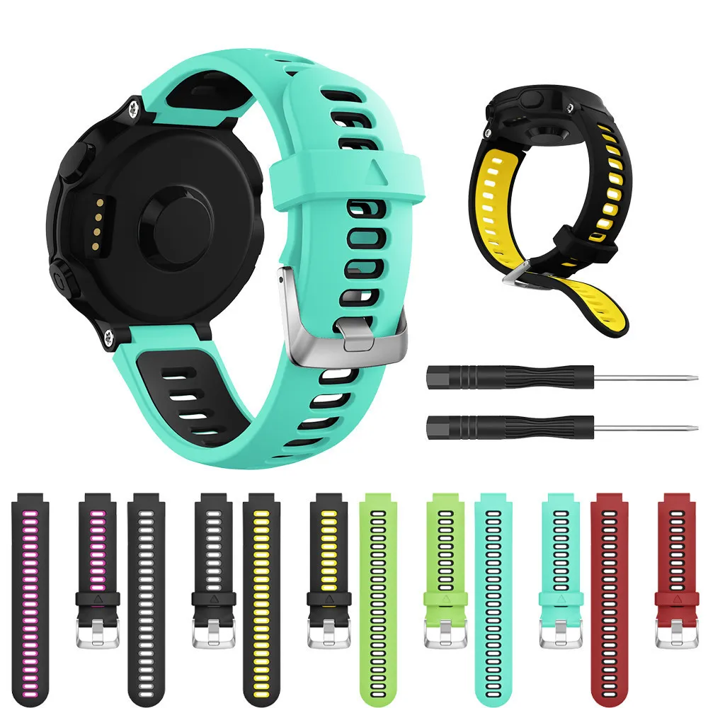 Sport Watch Band Wristband för Garmin Forerunner 735XT 735/220/230/235/620/630 Smart Watch Soft Silicone Wrist Rem